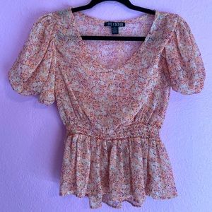 Pink & Purple Floral Top